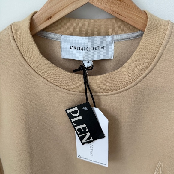 Atrium Collective Plenty Men's Crewneck Sweatshirt in Buttercream NWT - Picture 3 of 6